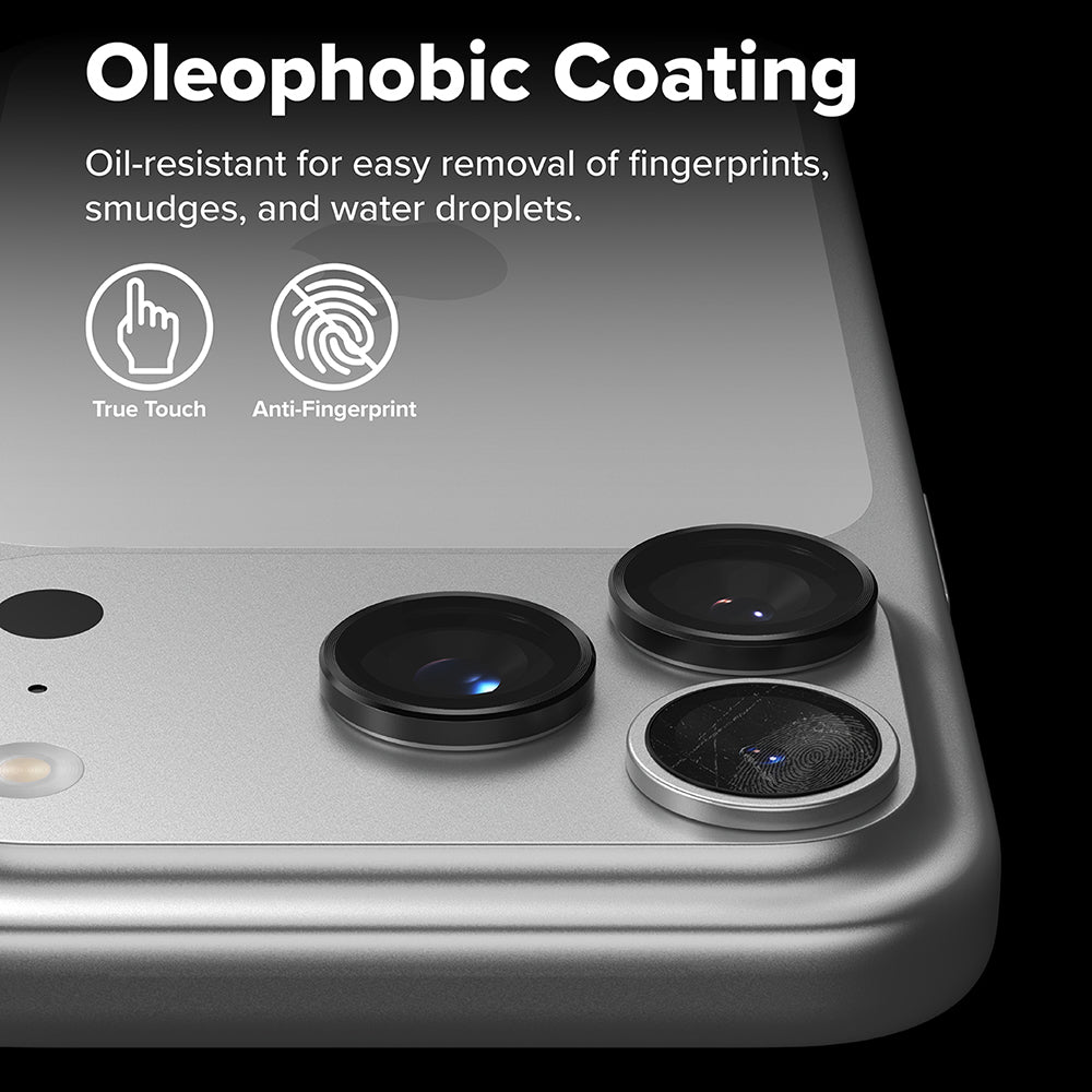 Folija za zaštitu zadnje kamere Ringke za Apple iPhone 17 Pro Max / 17 Pro, Kaljeno staklo, Crna