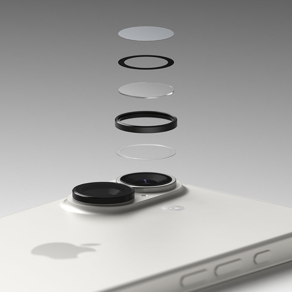 Folija za zaštitu zadnje kamere Ringke za Apple iPhone 17, Kaljeno staklo, Crna