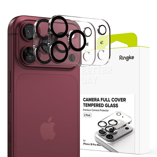 Zaštitna folija za zadnju kameru Ringke za Apple iPhone 18 Pro, Kaljeno staklo, Set od 2 komada, Providna