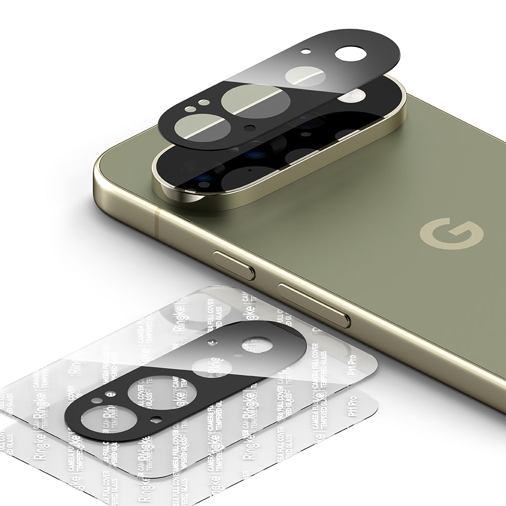 Zaštitna folija za zadnju kameru Ringke za Google Pixel 11 Pro, kaljeno staklo, set od 2 komada, crna