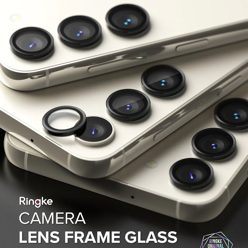 Folija za zaštitu zadnje kamere Ringke za Samsung Galaxy S23+ S916 / S23 S911, Kaljeno staklo, Crna