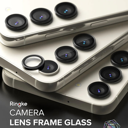 Folija za zaštitu zadnje kamere Ringke za Samsung Galaxy S23+ S916 / S23 S911, Kaljeno staklo, Crna