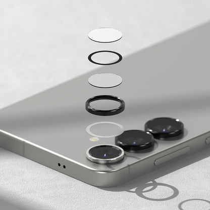 Folija za zaštitu zadnje kamere Ringke za Samsung Galaxy S25 S931, Kaljeno staklo, Crna