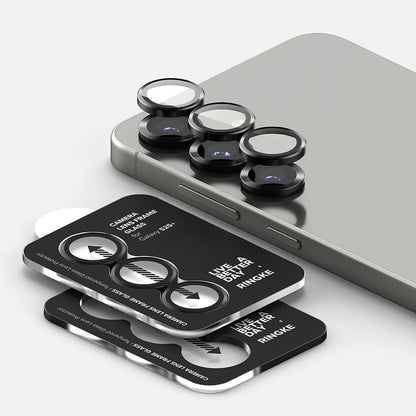 Folija za zaštitu zadnje kamere Ringke za Samsung Galaxy S25 S931, Kaljeno staklo, Crna