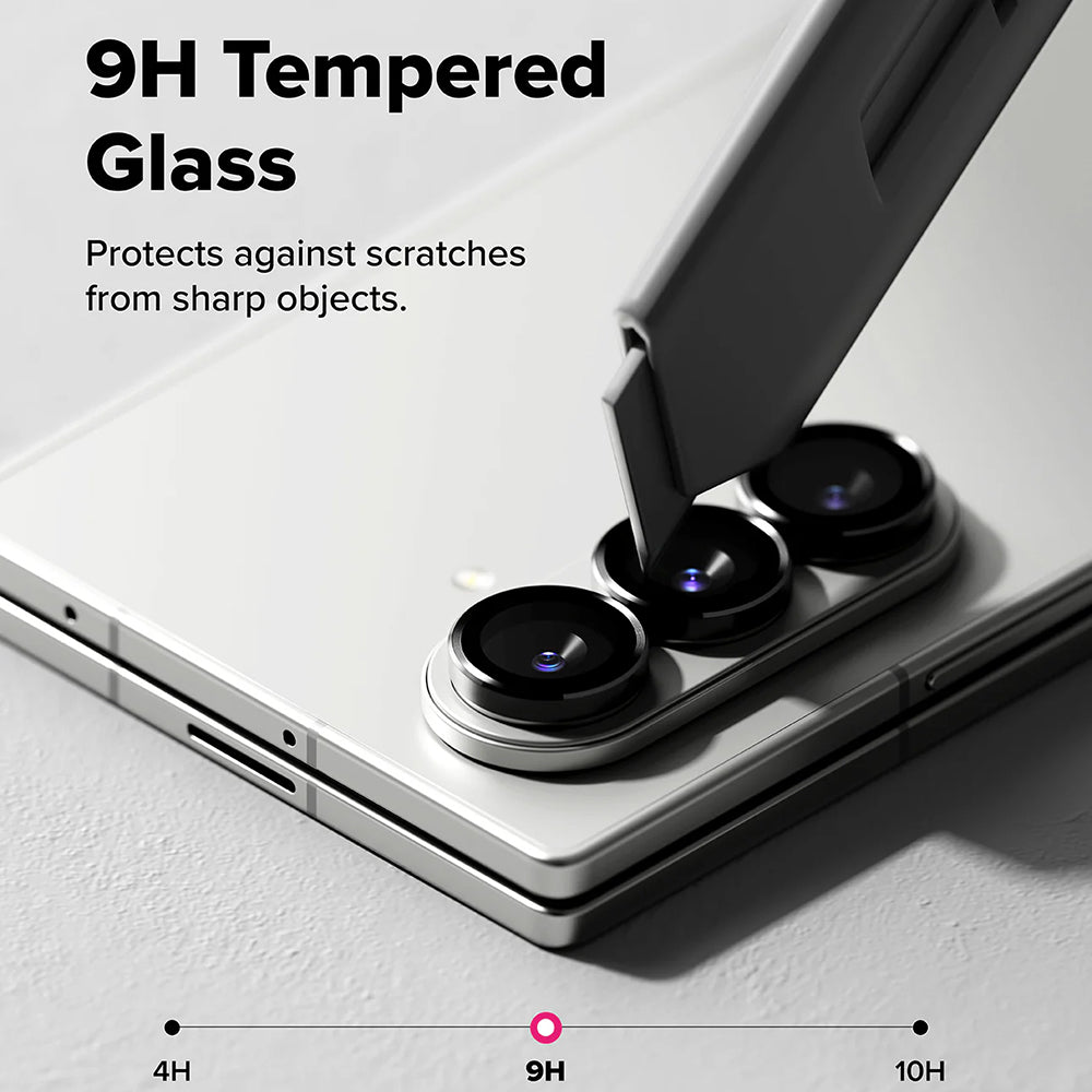 Folija za zaštitu zadnje kamere Ringke za Samsung Galaxy Z Fold7 F966, Kaljeno staklo, Set od 2 komada, Crna