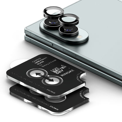 Zaštitna folija za zadnju kameru Ringke za Samsung Galaxy Z Fold8 F971, Kaljeno staklo, Set od 2 komada, Crna