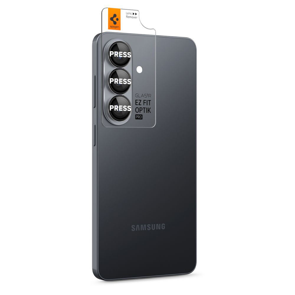 Zaštitna folija za zadnju kameru Spigen GlastR EZ FIT Optik Pro HD za Samsung Galaxy S26 Plus S947, Kaljeno staklo, Set od 2 komada, Crna