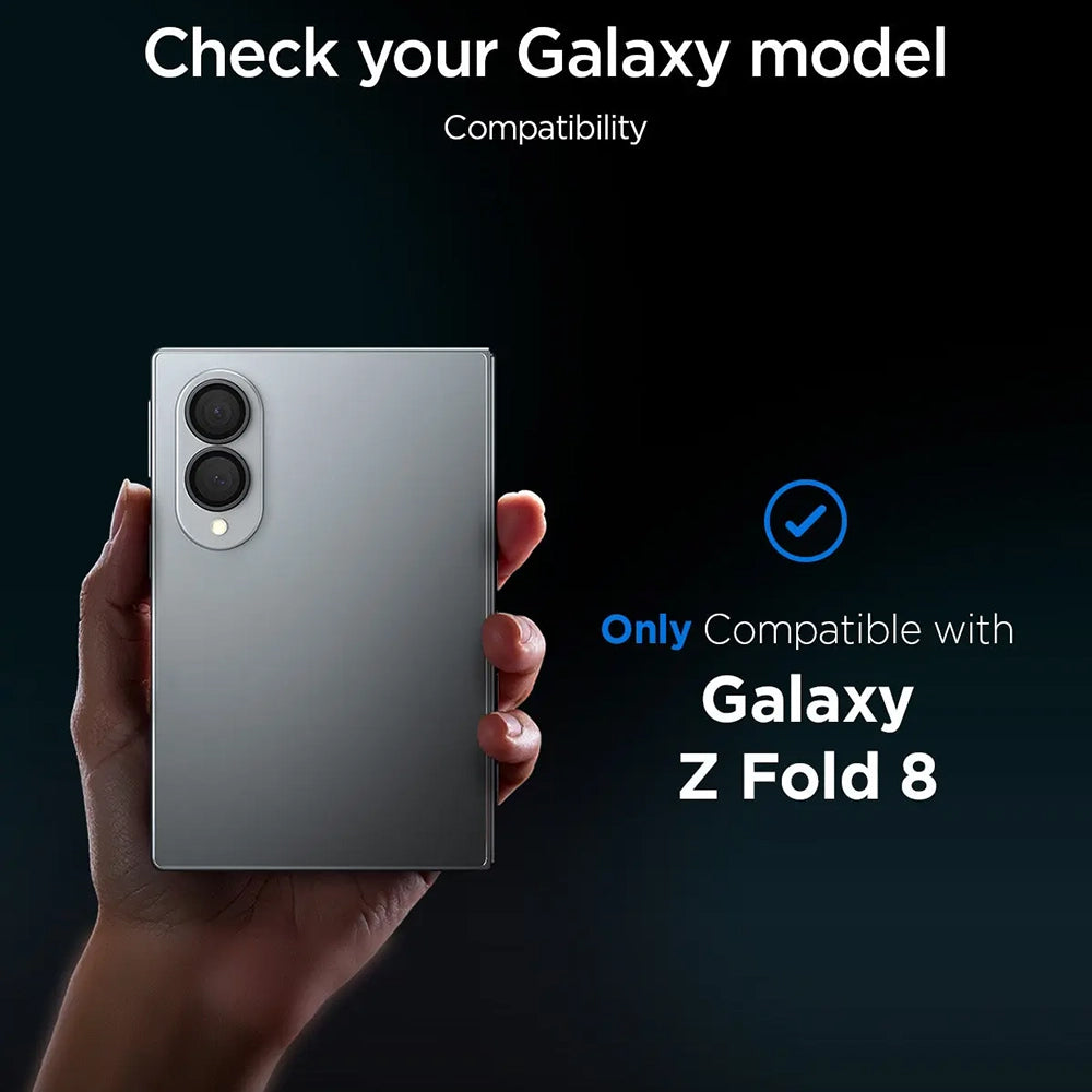 Zaštitna folija za zadnju kameru Spigen GlastR EZ FIT Optik Pro HD za Samsung Galaxy Z Fold8 F971, Kaljeno staklo, Set od 2 komada, Crna AGL11944