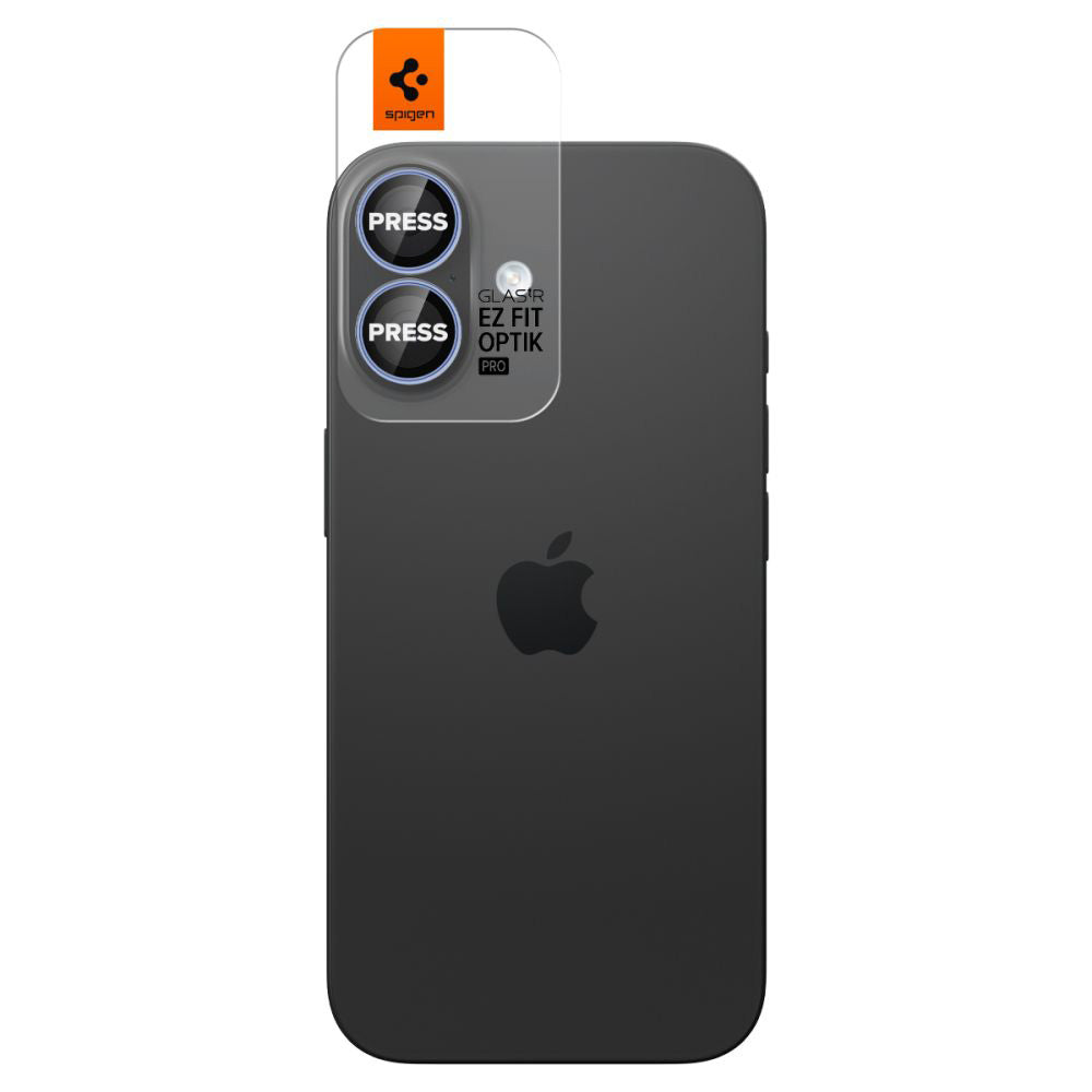 Zaštitna folija za zadnju kameru Spigen GlastR EZ FIT Optik Pro za Apple iPhone 17 / 16 Plus / 16, Kaljeno staklo, Set od 2 komada, Plava