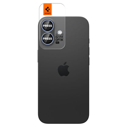 Zaštitna folija za zadnju kameru Spigen GlastR EZ FIT Optik Pro za Apple iPhone 17 / 16 Plus / 16, Kaljeno staklo, Set od 2 komada, Plava