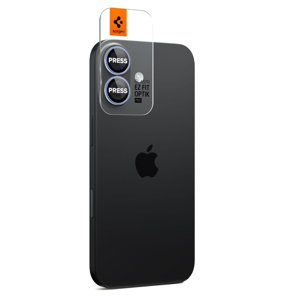 Zaštitna folija za zadnju kameru Spigen GlastR EZ FIT Optik Pro za Apple iPhone 17 / 16 Plus / 16, Kaljeno staklo, Set od 2 komada, Plava