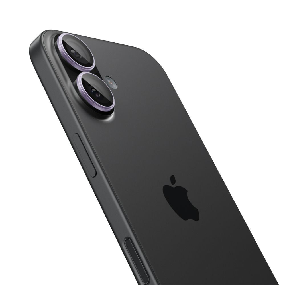 Folija za zaštitu zadnje kamere Spigen GlastR EZ FIT Optik Pro za Apple iPhone 17 / 16 Plus / 16, Kaljeno staklo, Set 2 komada, Ljubičasta
