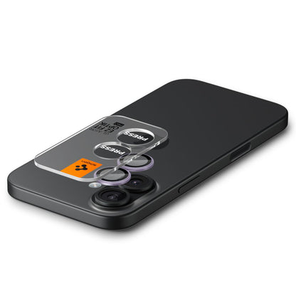 Folija za zaštitu zadnje kamere Spigen GlastR EZ FIT Optik Pro za Apple iPhone 17 / 16 Plus / 16, Kaljeno staklo, Set 2 komada, Ljubičasta