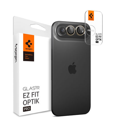 Folija za zaštitu zadnje kamere Spigen GlastR EZ FIT Optik Pro za Apple iPhone 17 Air, Kaljeno staklo, Set 2 komada, Zlatna AGL10131