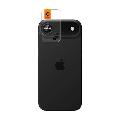Folija za zaštitu zadnje kamere Spigen GlastR EZ FIT Optik Pro za Apple iPhone 17 Air, Kaljeno staklo, Set od 2 komada, Crna