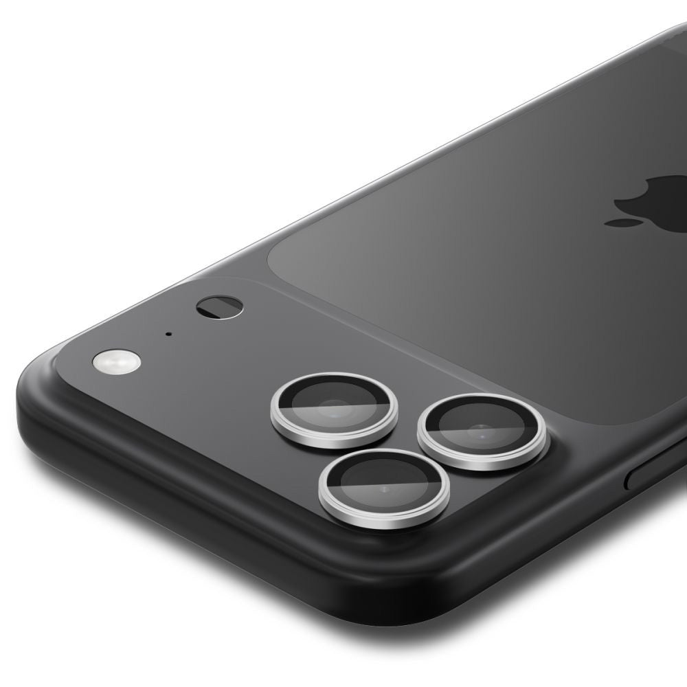 Folija za zaštitu zadnje kamere Spigen GlastR EZ FIT Optik Pro za Apple iPhone 17 Pro Max / 17 Pro, Kaljeno staklo, Set od 2 komada, Srebrna