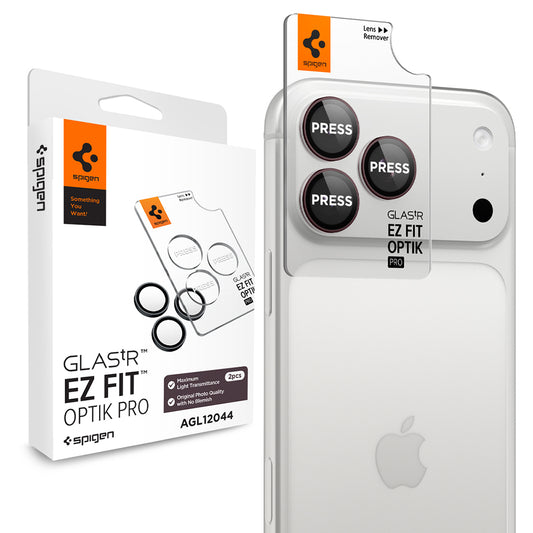 Zaštitna folija za zadnju kameru Spigen GlastR EZ FIT Optik Pro za Apple iPhone 18 Pro / 18 Pro Max, Kaljeno staklo, Set od 2 komada, Bordo AGL12044