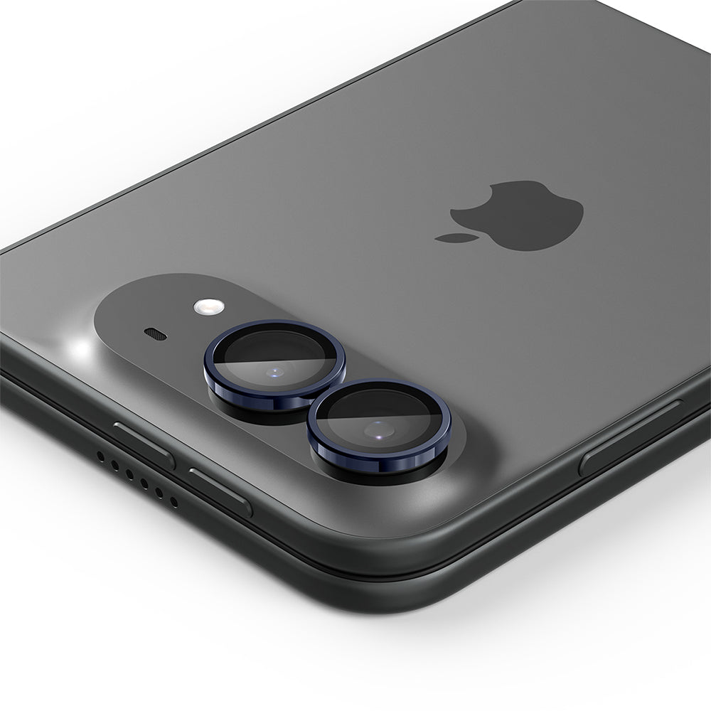 Zaštitna folija za zadnju kameru Spigen GlastR EZ FIT Optik Pro za Apple iPhone Duo, Kaljeno staklo, Set od 2 komada, Tamnoplava AGL12011