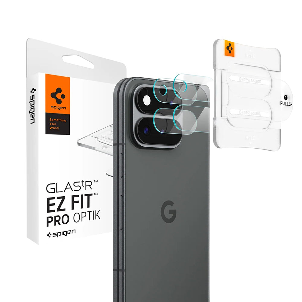 Zaštitna folija za zadnju kameru Spigen GlastR EZ FIT Optik Pro za Google Pixel 11 Pro Fold, Kaljeno staklo, Set od 2 komada, Providna AGL11491