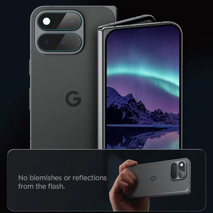 Zaštitna folija za zadnju kameru Spigen GlastR EZ FIT Optik Pro za Google Pixel 11 Pro Fold, Kaljeno staklo, Set od 2 komada, Providna AGL11491
