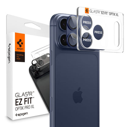 Folija za zaštitu zadnje kamere Spigen GlastR EZ FIT Optik Pro XL za Apple iPhone 17 Pro Max, Kaljeno staklo, Plava