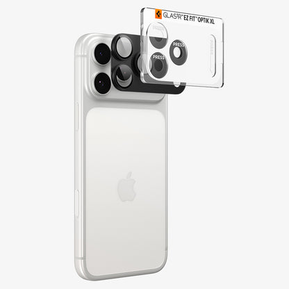 Zaštitna folija za zadnju kameru Spigen GlastR EZ FIT Optik Pro XL za Apple iPhone 18 Pro Max, Kaljeno staklo, Tamno siva AGL12039