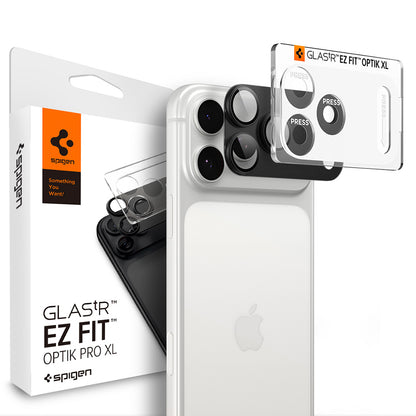 Zaštitna folija za zadnju kameru Spigen GlastR EZ FIT Optik Pro XL za Apple iPhone 18 Pro, Kaljeno staklo, Tamno siva AGL12035