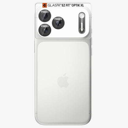 Zaštitna folija za zadnju kameru Spigen GlastR EZ FIT Optik Pro XL za Apple iPhone 18 Pro, Kaljeno staklo, Tamno siva AGL12035