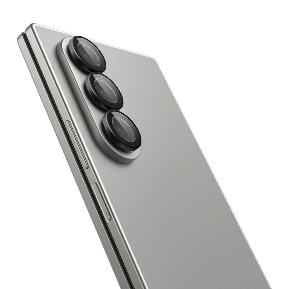 Folija za zaštitu zadnje kamere Spigen GlastR EZ FIT Optik Pro HD za Samsung Galaxy Z Fold7 F966, Kaljeno staklo, Set od 2 komada, Crna AGL09581