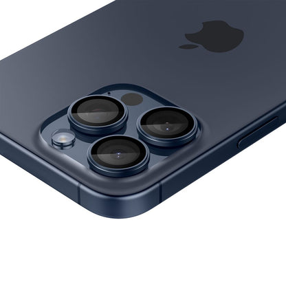 Folija za zaštitu zadnje kamere Spigen GlastR EZ FIT Optik Pro za Apple iPhone 16 Pro Max / 16 Pro, Kaljeno staklo, Set od 2 komada, Plava