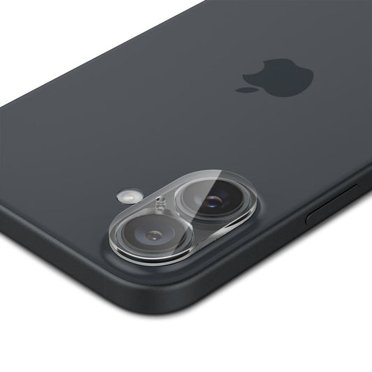 Zaštitna folija za zadnju kameru Spigen GlastR Optik za Apple iPhone 16 Plus / 16, Kaljeno staklo, Set od 2 komada, Providna AGL07923