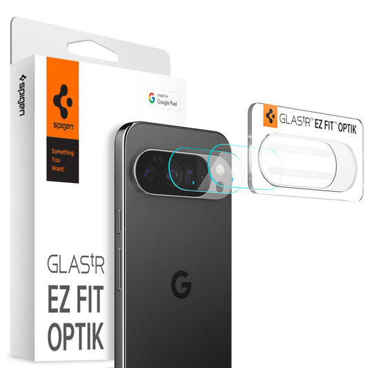 Zaštitna folija za zadnju kameru Spigen GlastR Optik za Google Pixel 10 Pro, Kaljeno staklo, Set od 2 komada, Providna AGL09662