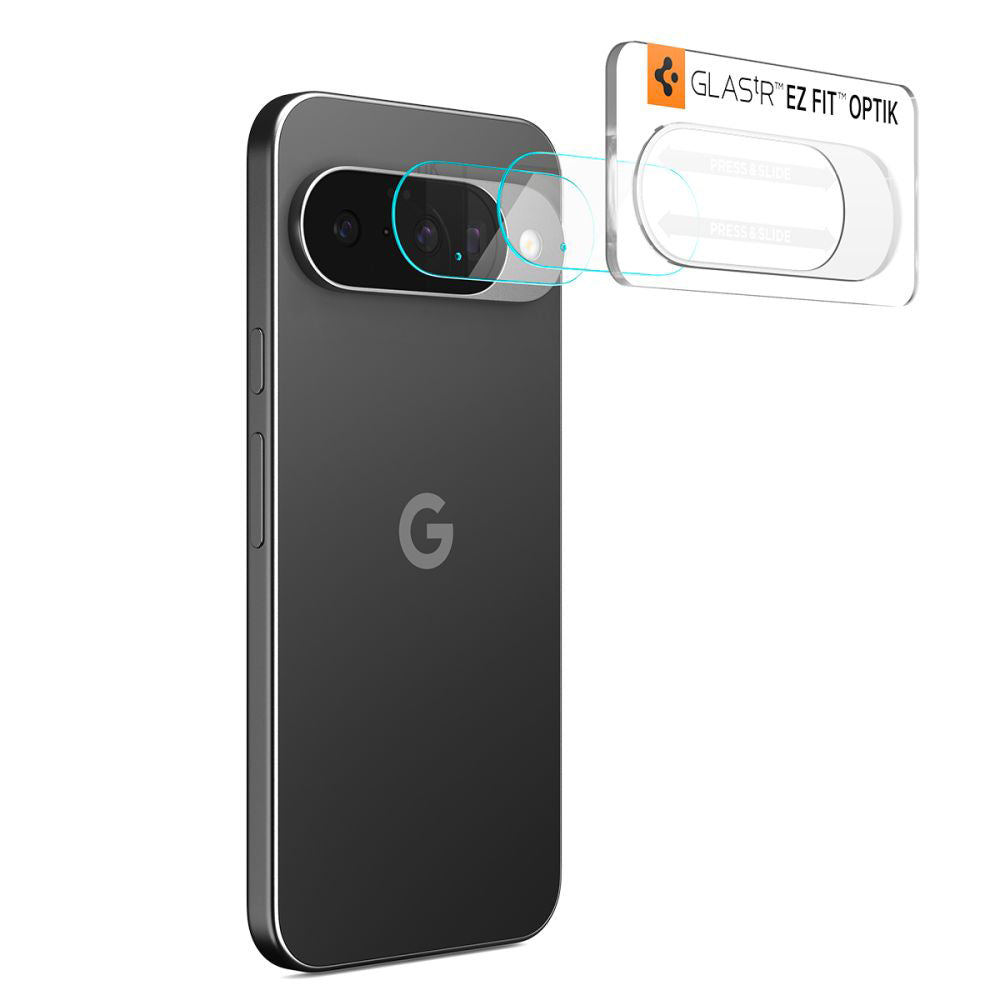 Zaštitna folija za zadnju kameru Spigen GlastR Optik za Google Pixel 10, Kaljeno staklo, Set od 2 komada, Providna AGL09661