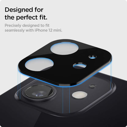 Zaštitna folija za zadnju kameru Techsuit za Apple iPhone 12, Kaljeno staklo, Crna