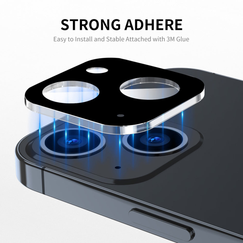 Zaštitna folija za zadnju kameru Techsuit za Apple iPhone 15 Plus / 15, Kaljeno staklo, Crna