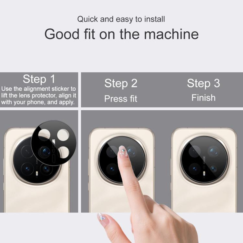 Folija za zaštitu zadnje kamere Techsuit za Honor Magic8 Pro, Kaljeno staklo, Crna