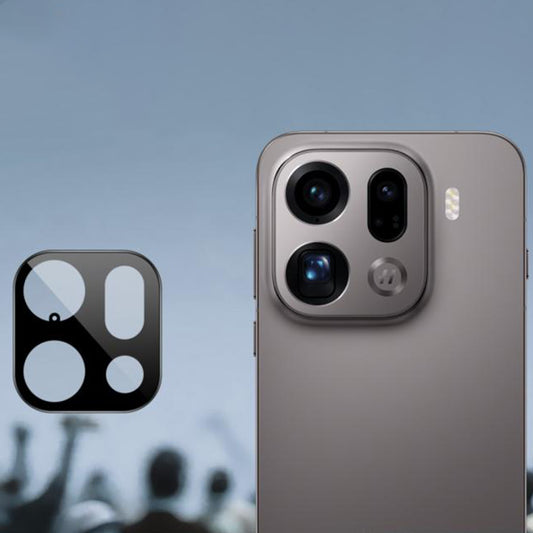 Folija za zaštitu zadnje kamere Techsuit za Oppo Find X9 Pro, Kaljeno staklo, Crna