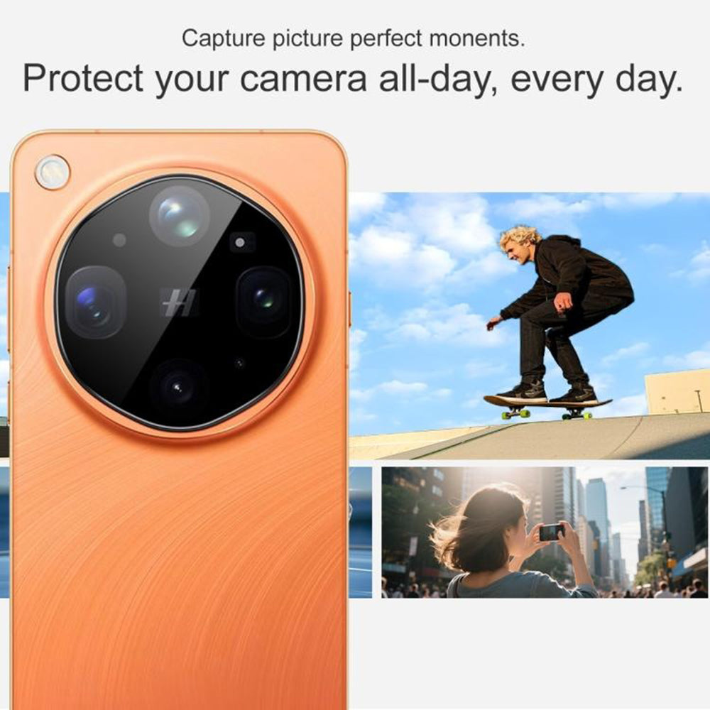Zaštitna folija za zadnju kameru Techsuit za Oppo Find X9 Ultra, kaljeno staklo, crna