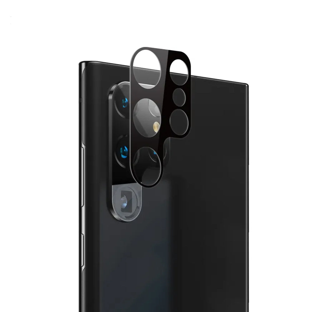 Zaštitna folija za zadnju kameru Techsuit za Samsung Galaxy S23 Ultra S918, Kaljeno staklo, Crna