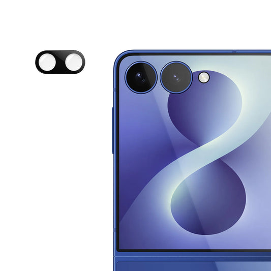 Zaštitna folija za zadnju kameru Techsuit za Samsung Galaxy Z Flip8 F776, Kaljeno staklo, Crna