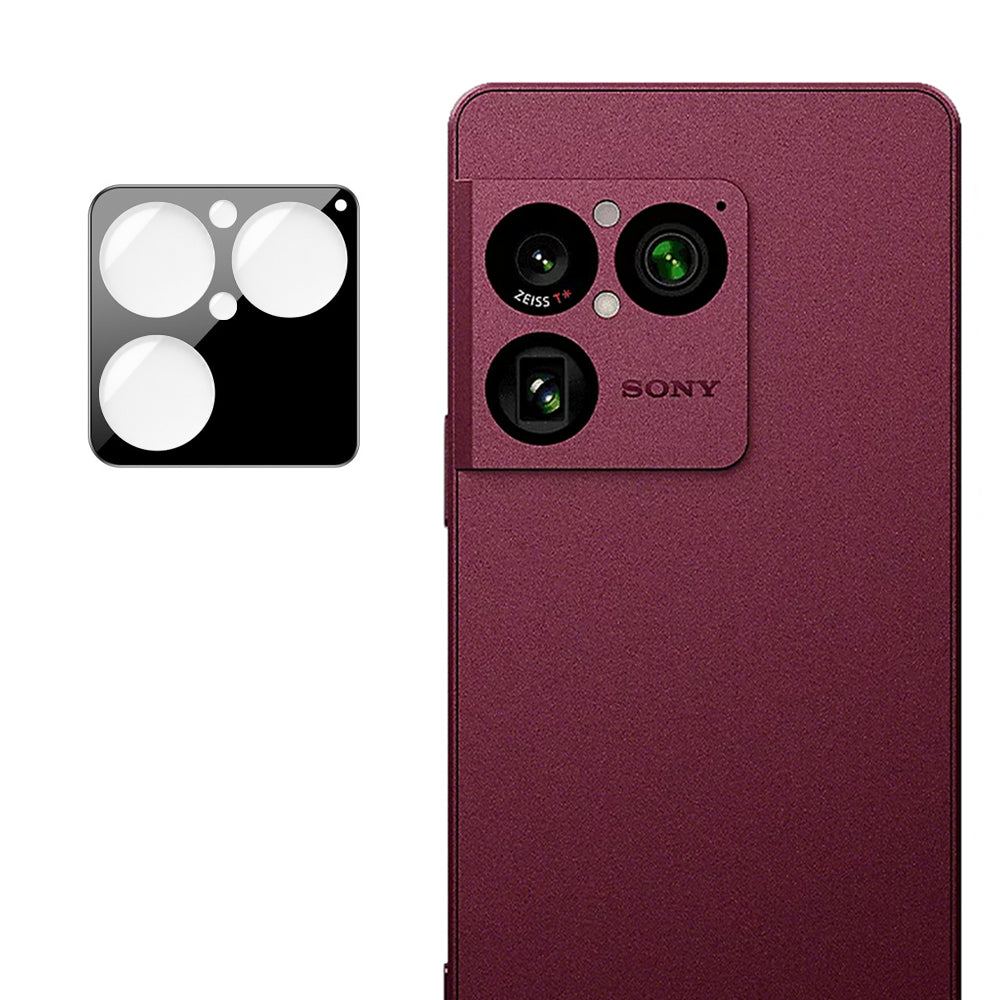 Techsuit zaštitno staklo za zadnju kameru za Sony Xperia 1 VIII, kaljeno staklo, crno