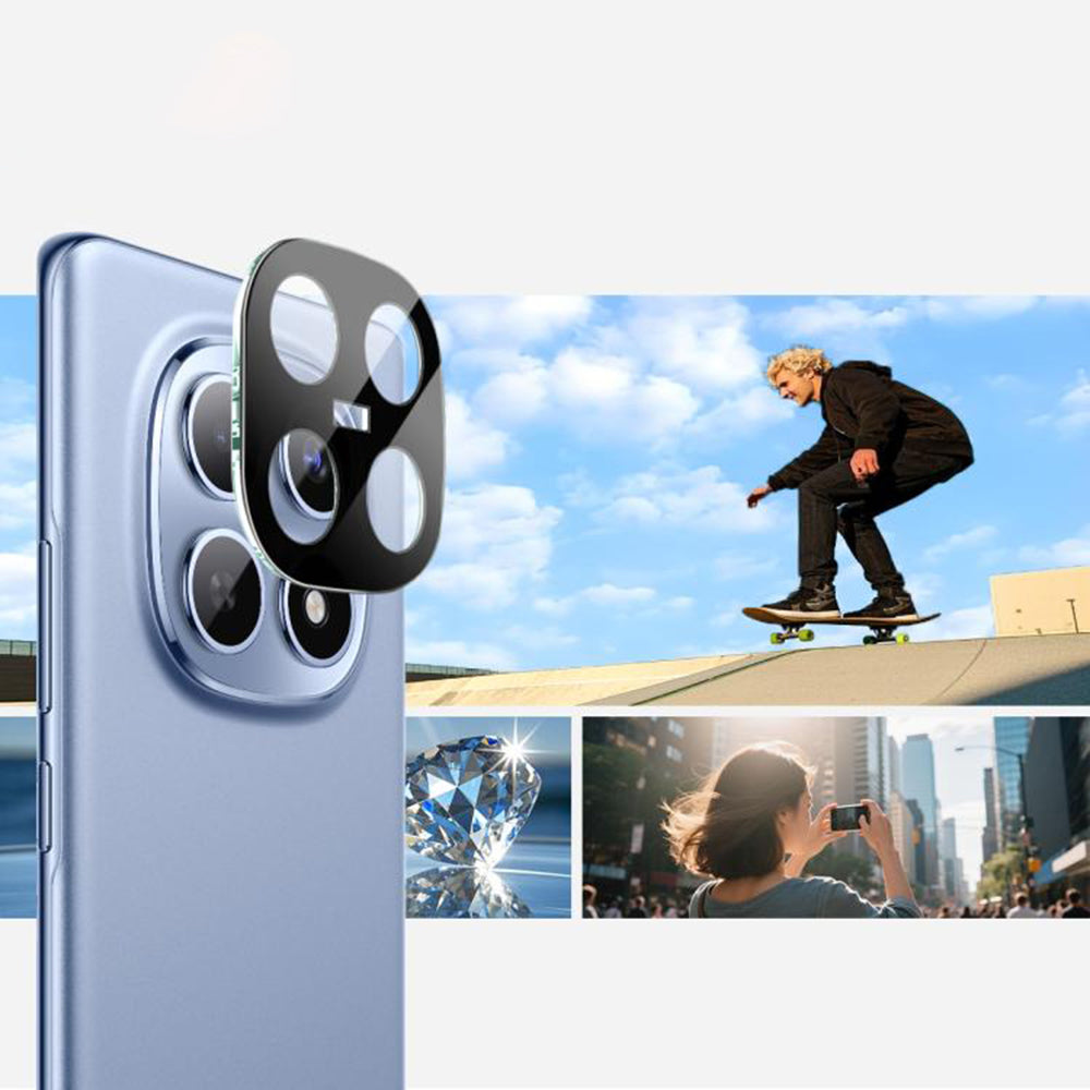 Folija za zaštitu zadnje kamere Techsuit za Xiaomi Poco M8 / Redmi Note 15 5G, Kaljeno staklo, Crna