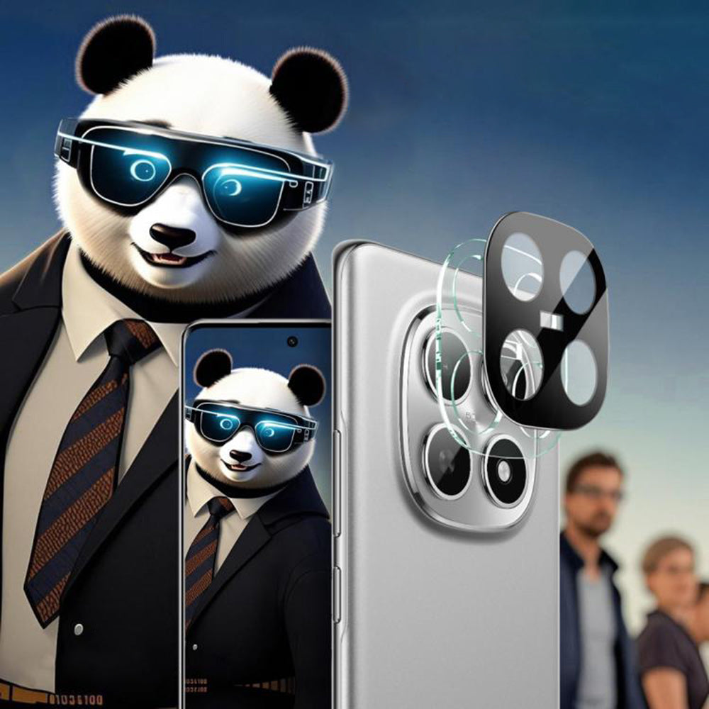 Folija za zaštitu zadnje kamere Techsuit za Xiaomi Poco M8 / Redmi Note 15 5G, Kaljeno staklo, Crna