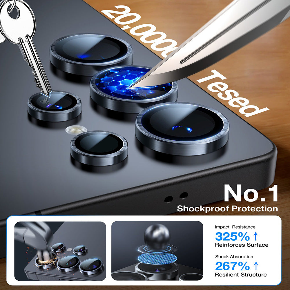 Folija za zaštitu zadnje kamere Torras Lensguard za Samsung Galaxy S26 Ultra, Kaljeno staklo, Crna