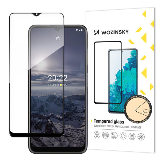 Zaštitna folija za ekran WZK za Nokia G21 / G11, Kaljeno staklo, Pun ljepilo, Crna