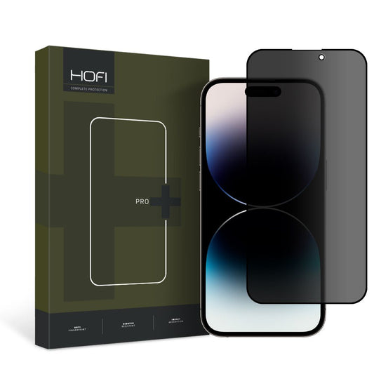 Zaštitna folija za ekran HOFI PRO+ Privacy za Apple iPhone 14 Pro Max, Kaljeno staklo, Pun ljepilo