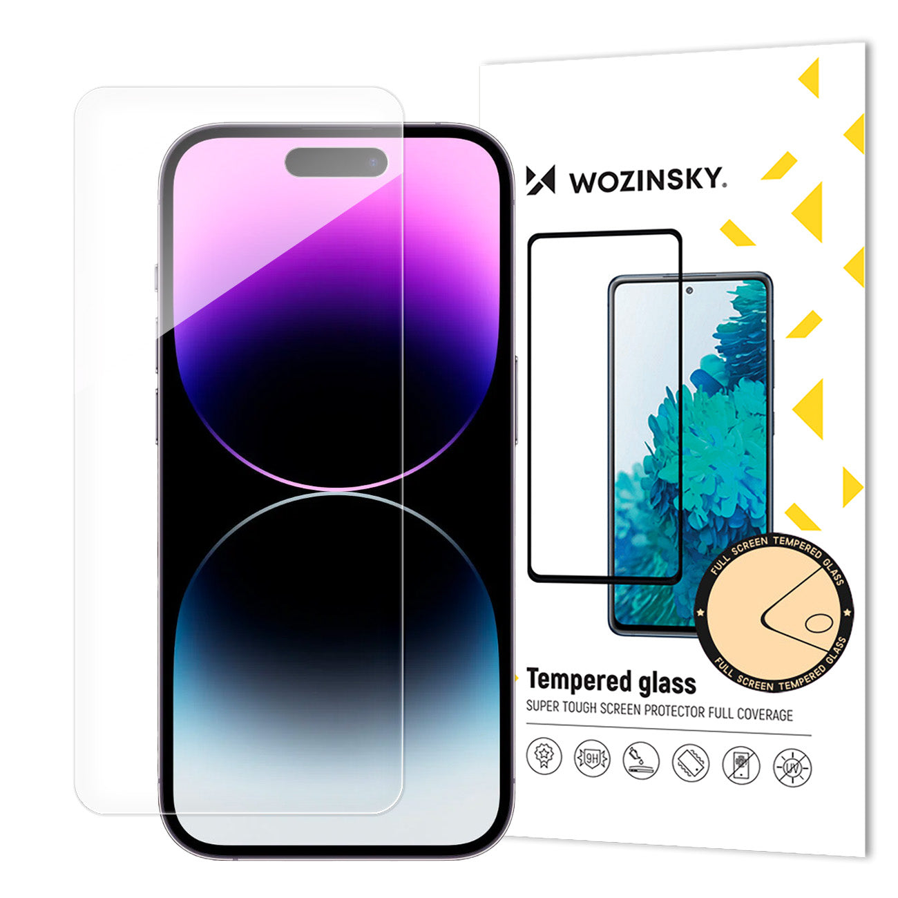 Zaštitna folija za ekran WZK za Apple iPhone 15 Pro Max, Kaljeno staklo, Full Glue