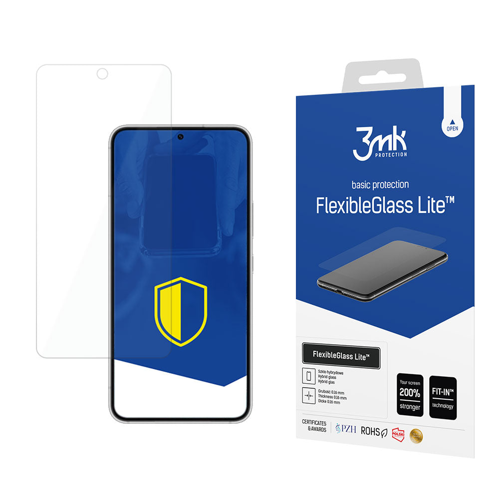 Folija za zaštitu ekrana 3MK FlexibleGlass Lite za Samsung Galaxy S22 5G S901, Fleksibilno staklo, Full Glue