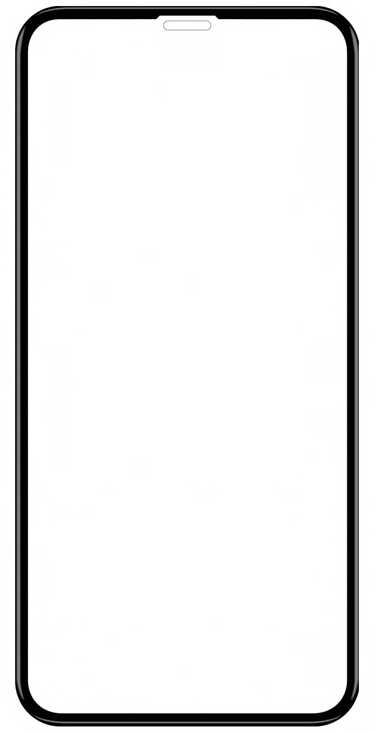 Zaštitna folija za ekran Veason za Apple iPhone 11 / XR, Kaljeno staklo, Pun ljepilo, 6D, Crna