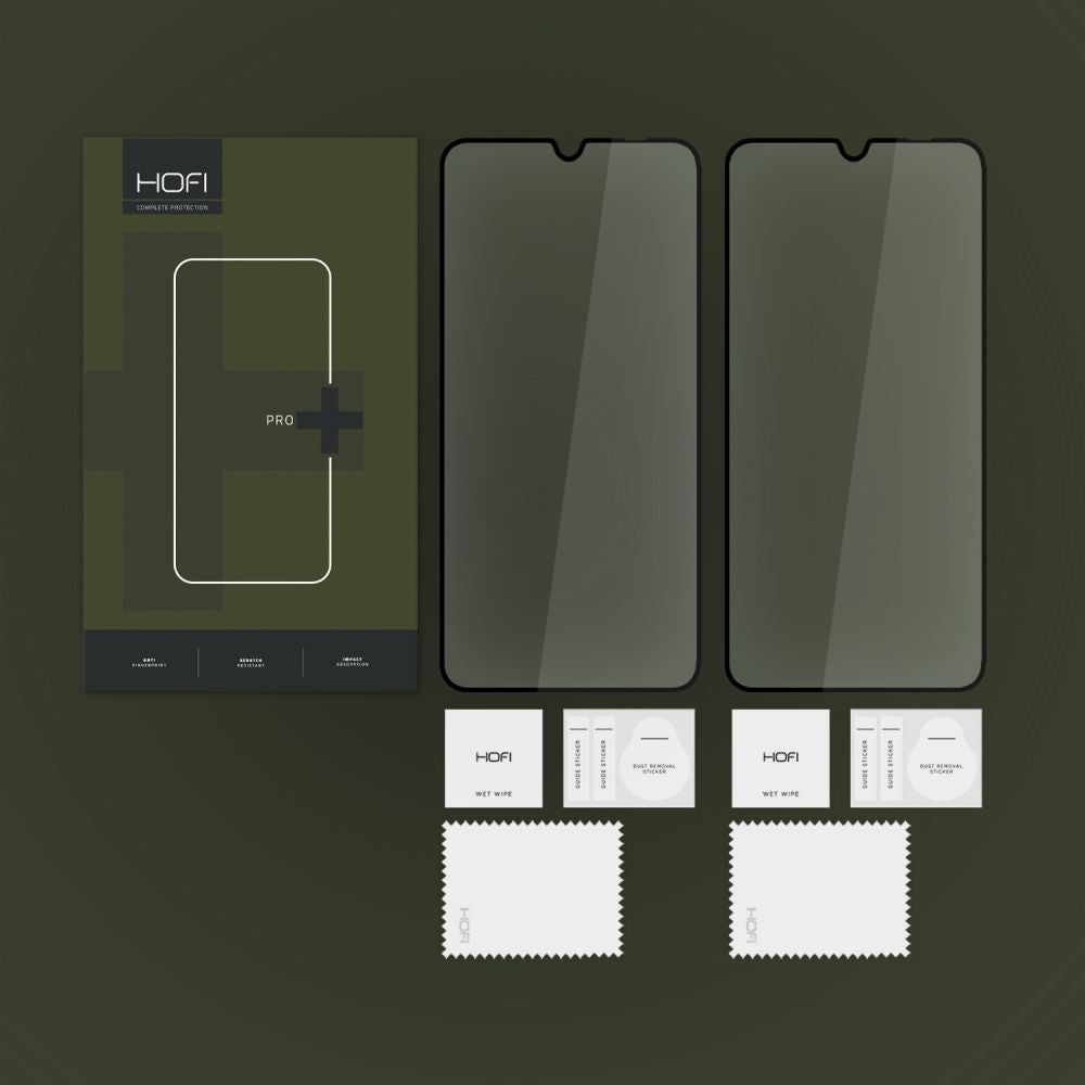 Zaštitna folija za ekran HOFI Glass PRO+ za Samsung Galaxy A05s A057, Kaljeno staklo, Pun ljepilo, Set od 2 komada, 2.5D, Crna